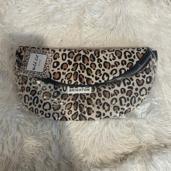Brighton Wild Cat Love Belt Bag Leopard Cheetah Animal Print Sling Bag Crossbody - Picture 3 of 4